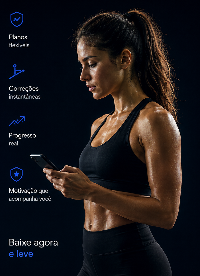 Atleta em treino de força